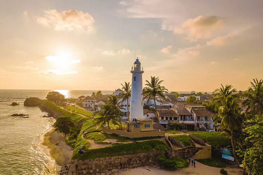 The old Dutch gateway into Galle Fort, its stone arch dark against the light beyond